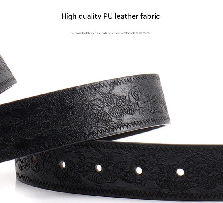 Brown Women's Western Style Embossed Belt 2 Pack Vintage PU Leather Waistband with Antique Silver Buckle for Jeans and Dresses Y2K Fashion - Factory Direct Shop