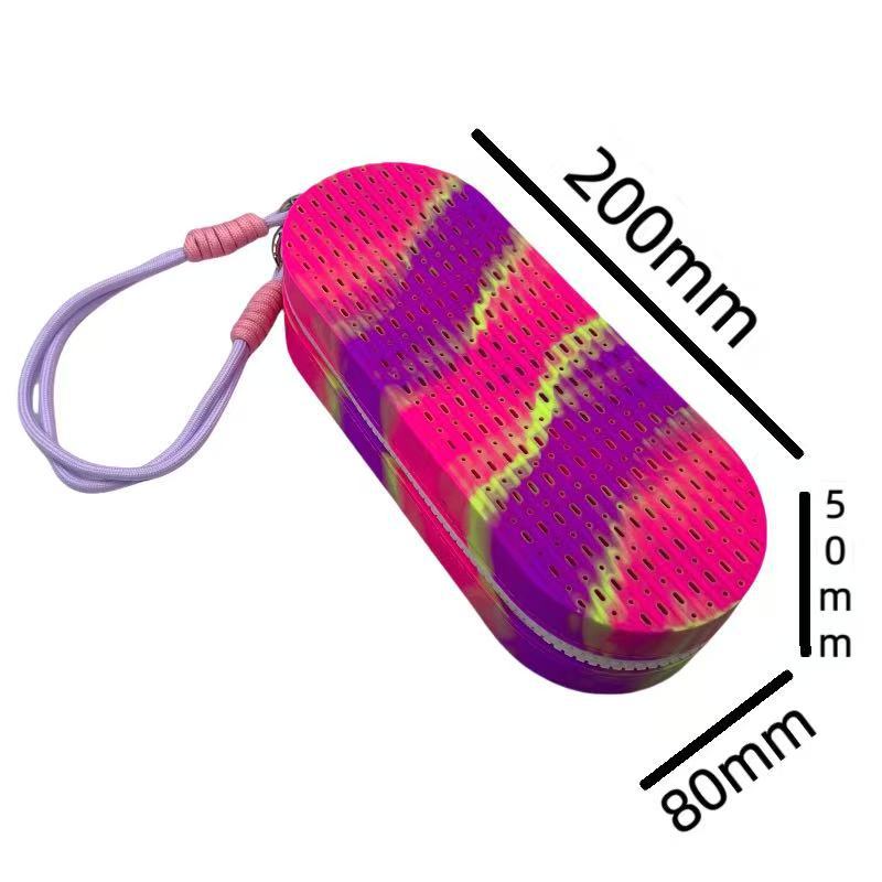 Blue - pink Breathable Silicone Swim Goggles Case Shockproof Sunglasses Protector Box Portable Large Capacity Storage Pouch with Hanging Strap for Swimming and Travel - Factory Direct Shop