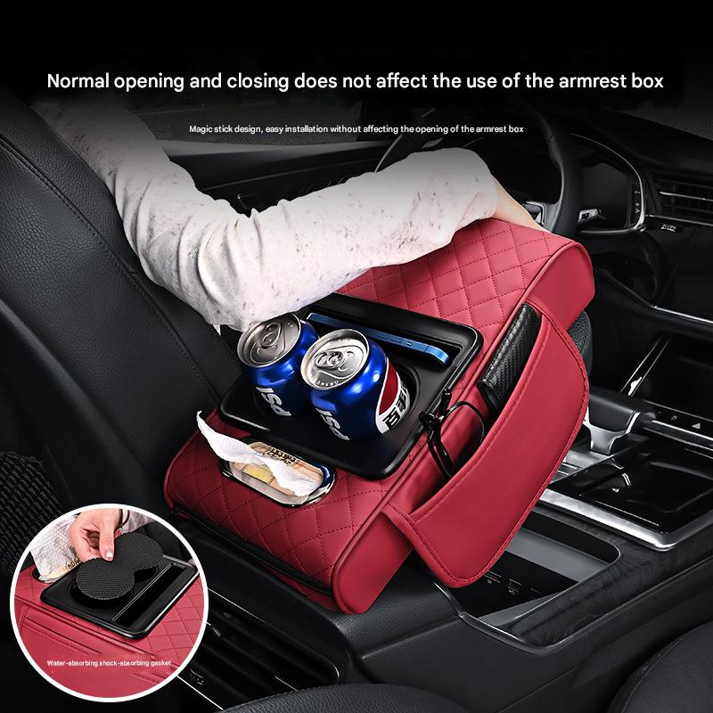 Premium Car Armrest Organizer & Comfort Pad(black)