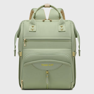 Multifunctional Diaper Bag Backpack(Green) - Large Capacity & Organized Storage for Baby Essentials