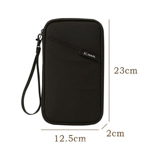 Travel Document Organizer(black) - Multi-Pocket Design, Lightweight, Luggage-Friendly Storage