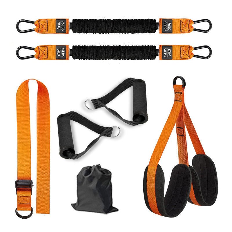 Orange (150lb)Heavy Duty Pull - Up Assist Strap System With Foam Handles - Adjustable Resistance Trainer for Pull - Ups and Home Gym Workouts - Factory Direct Shop
