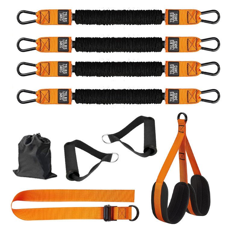 Orange (300lb)Heavy Duty Pull - Up Assist Strap System With Foam Handles - Adjustable Resistance Trainer for Pull - Ups and Home Gym Workouts - Factory Direct Shop