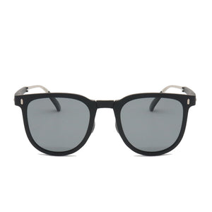 Ultra-Light Foldable TR Sunglasses for Women with Storage Bag - 15° Adjustable Temples & Premium Hinges, UV Protection (Black Frame/Grey Lenses)