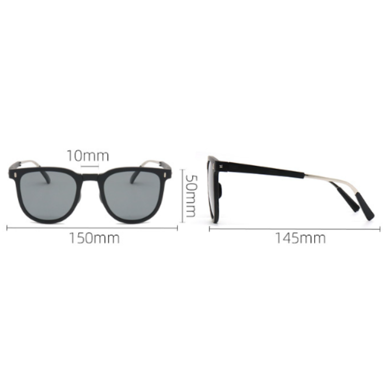 Ultra-Light Foldable TR Sunglasses for Women with Storage Bag - 15° Adjustable Temples & Premium Hinges, UV Protection (White Frame/Grey Lenses)