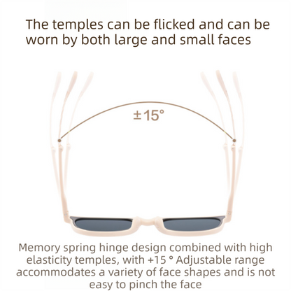 Ultra-Light Foldable TR Sunglasses for Women with Storage Bag - 15° Adjustable Temples & Premium Hinges, UV Protection (Black Frame/Brown Lenses)