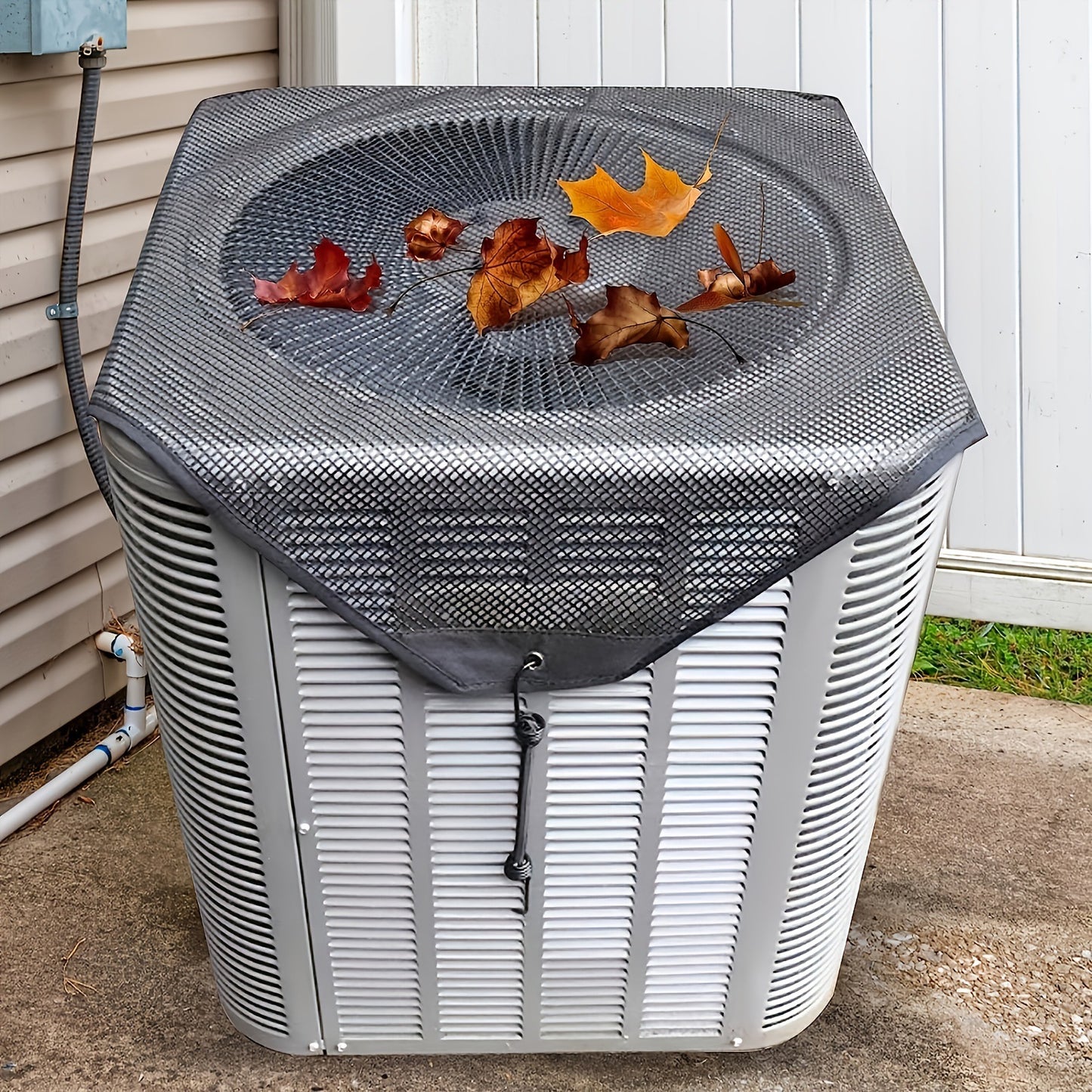 2-Pack Ventilated Resin Mesh Outdoor Air Conditioner Cover(71x71cm / 28x28inch) - Anti-Sun Heat Reduction AC Unit Net for Exterior Use