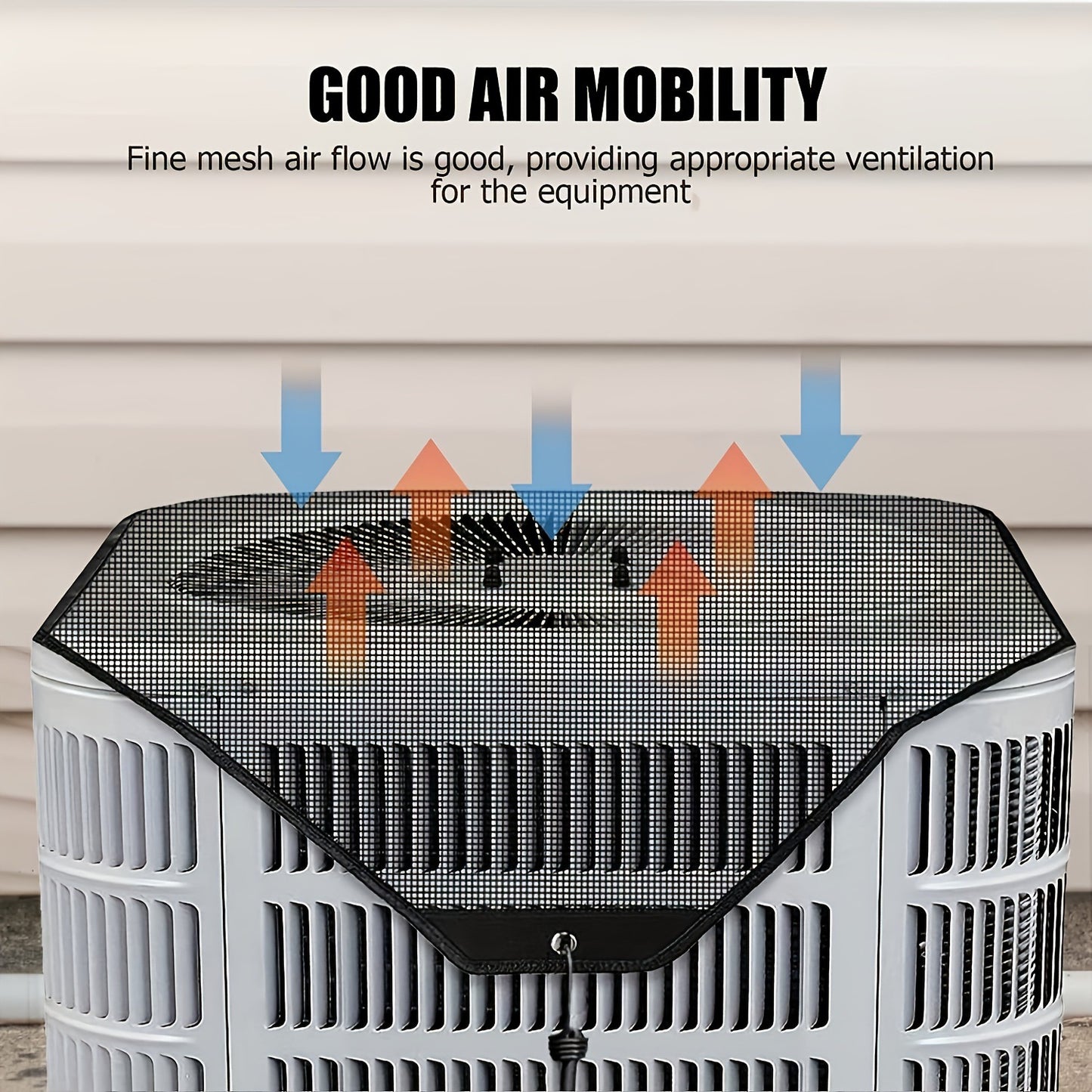 2-Pack Ventilated Resin Mesh Outdoor Air Conditioner Cover(91x91cm / 36x36inch) - Anti-Sun Heat Reduction AC Unit Net for Exterior Use