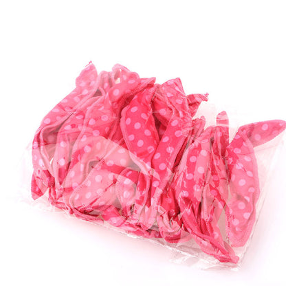 20-Pack Black Polka Dot Bow Sponge Hair Rollers Set -  Soft Sleep Pillow Lazy No-Heat Curler for Heatless Loose Curls Hair Style