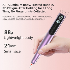 Purple Portable Wireless Professional Electric Nail Drill Machine Includeing 6 Nail Drill Bits- High-Speed 20000 RPM, Adjustable 4-Speeds with LCD Display