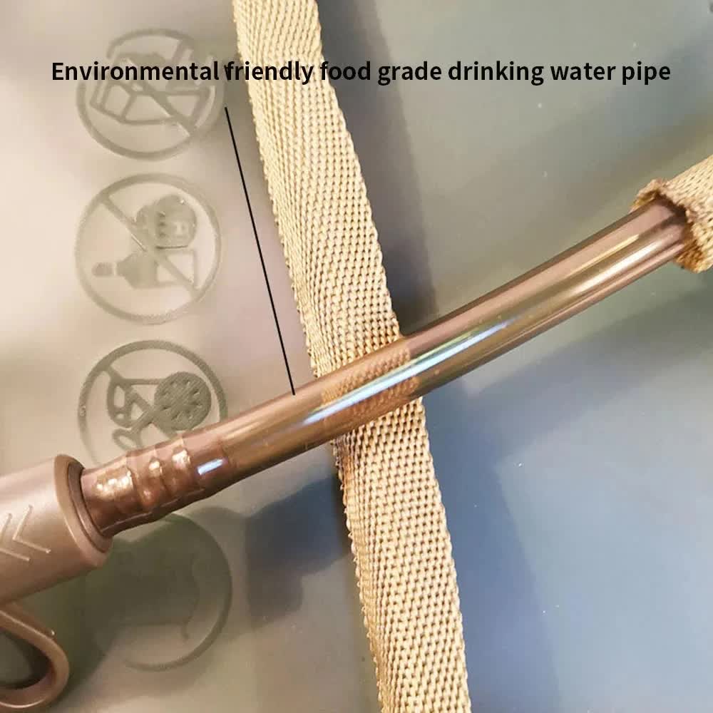 Outdoor Green 2L Hydration Bladder for Running & Cycling - Eco - Friendly PEVA Material Water Reservoir Pack Insert with Bite Valve & 93CM Water Pipe - Factory Direct Shop