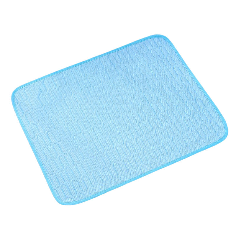 Blue Pet Summer Ice Silk Cooling Mat - Breathable Latex Sleep Pad for Dogs & Cats (70*50cm) - Factory Direct Shop