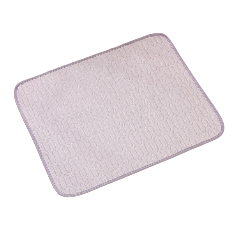 Grey Pet Summer Ice Silk Cooling Mat - Breathable Latex Sleep Pad for Dogs & Cats (50*40cm) - Factory Direct Shop