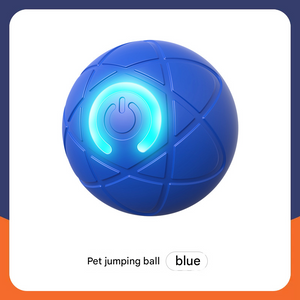2 - PCS Blue Intelligent Gravity Jump Ball - Dynamic Bite - Resistant Pet Toy for Cats & Small to Medium Breeds - USB - C Rechargeable - Factory Direct Shop