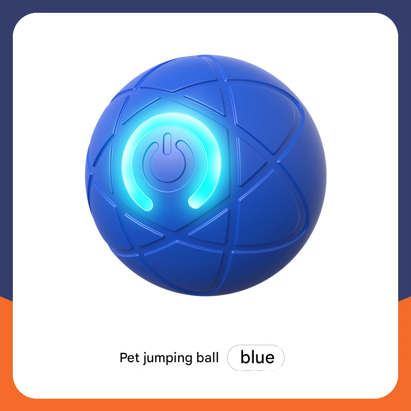 2 - PCS Blue Intelligent Gravity Jump Ball - Dynamic Bite - Resistant Pet Toy for Cats & Small to Medium Breeds - USB - C Rechargeable - Factory Direct Shop