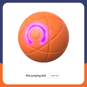 2 - PCS Orange Intelligent Gravity Jump Ball - Dynamic Bite - Resistant Pet Toy for Cats & Small to Medium Breeds - USB - C Rechargeable - Factory Direct Shop