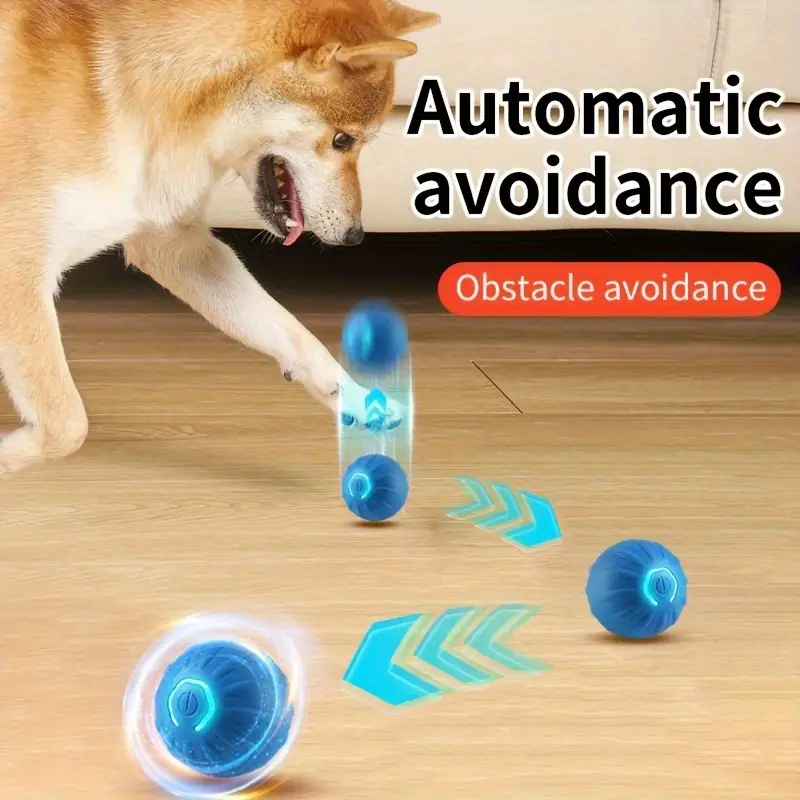 2 - PCS Orange Intelligent Gravity Jump Ball - Dynamic Bite - Resistant Pet Toy for Cats & Small to Medium Breeds - USB - C Rechargeable - Factory Direct Shop