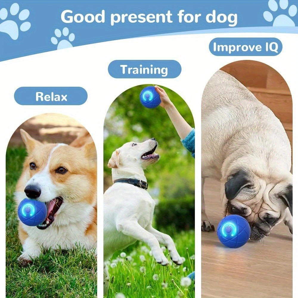 2 - PCS Orange Intelligent Gravity Jump Ball - Dynamic Bite - Resistant Pet Toy for Cats & Small to Medium Breeds - USB - C Rechargeable - Factory Direct Shop