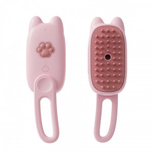 Pink Pet Spray Grooming Brush - 3 - in - 1 Steam Dematting Comb with Nano Mist for Cats & Dogs - Anti - Flying Hair & Massage - Factory Direct Shop