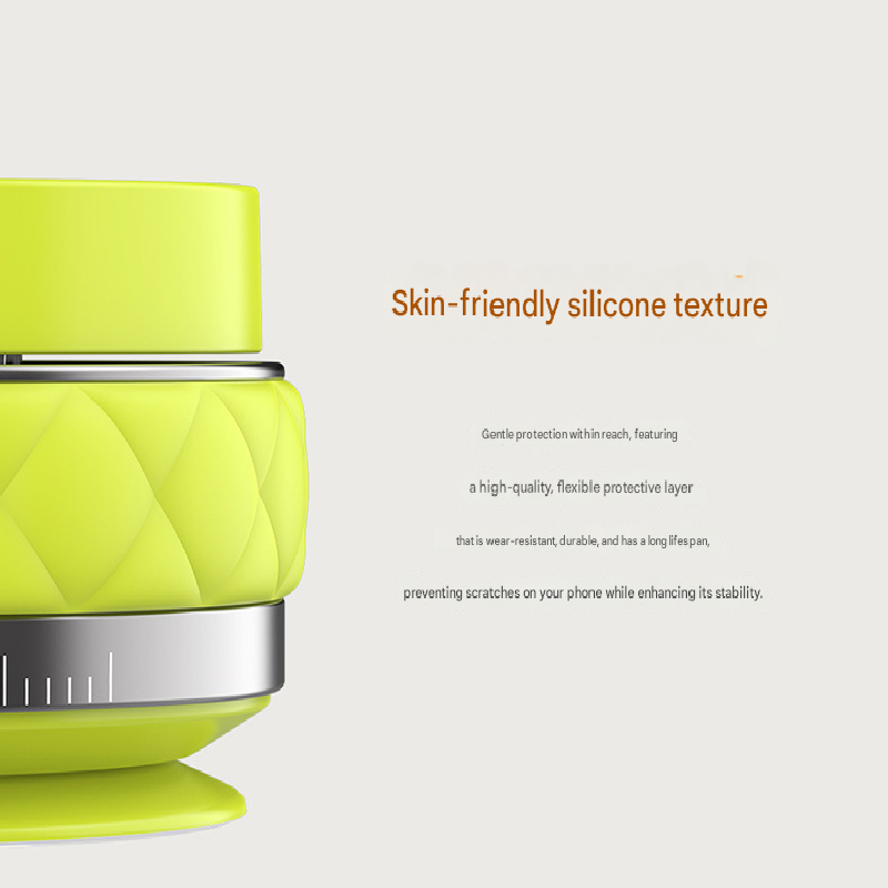 Black Foldable Magnetic Phone Holder with Vacuum Suction - Multi-Angle Adjustable Zinc Alloy Desktop Phone Stand - Portable & Stable for Desk, Car & Multi-Scenario Use