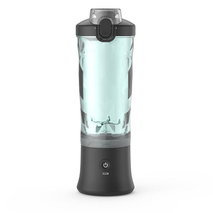 Black Portable Blender 600ml Personal Smoothie Maker USB Rechargeable Juicer Cup with 6 Stainless Steel Blades 4000mAh Battery for Gym Travel and Camping - Factory Direct Shop