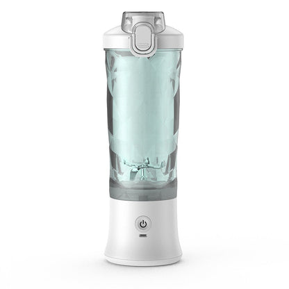White Portable Blender 600ml Personal Smoothie Maker USB Rechargeable Juicer Cup with 6 Stainless Steel Blades 4000mAh Battery for Gym Travel and Camping - Factory Direct Shop