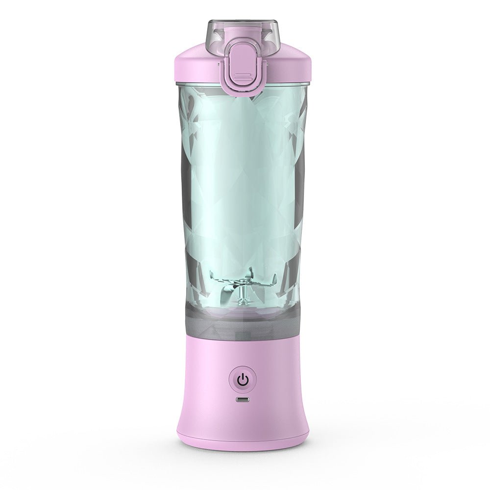 Light purple Portable Blender 600ml Personal Smoothie Maker USB Rechargeable Juicer Cup with 6 Stainless Steel Blades 4000mAh Battery for Gym Travel and Camping - Factory Direct Shop