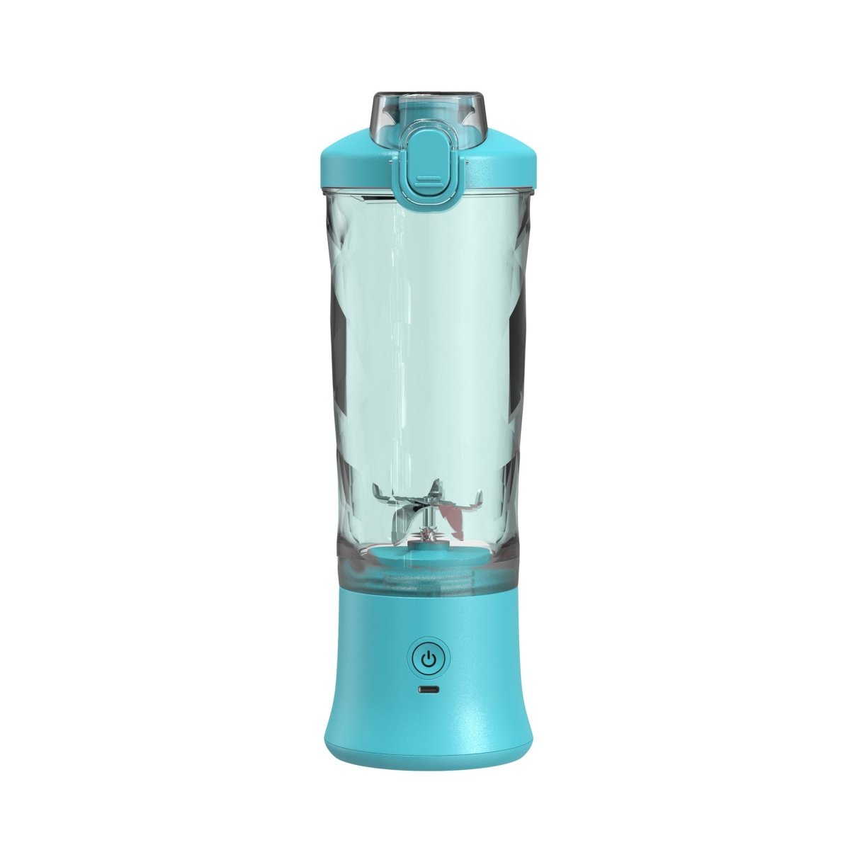 Blue Portable Blender 600ml Personal Smoothie Maker USB Rechargeable Juicer Cup with 6 Stainless Steel Blades 4000mAh Battery for Gym Travel and Camping - Factory Direct Shop