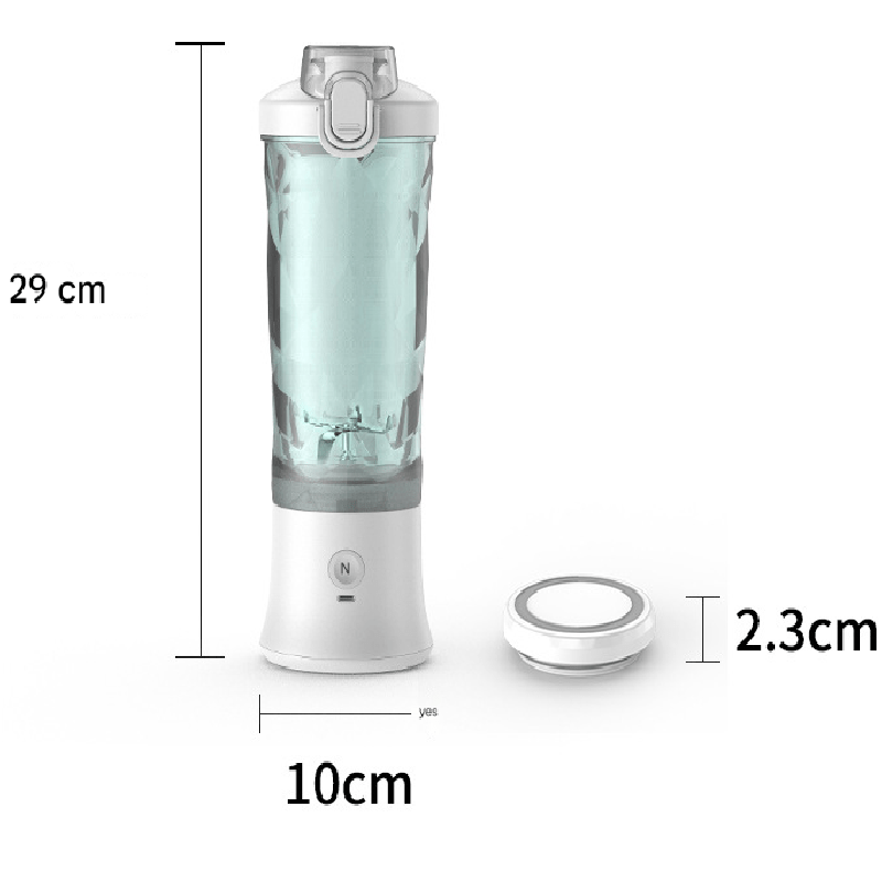 Blue Portable Blender 600ml Personal Smoothie Maker USB Rechargeable Juicer Cup with 6 Stainless Steel Blades 4000mAh Battery for Gym Travel and Camping - Factory Direct Shop