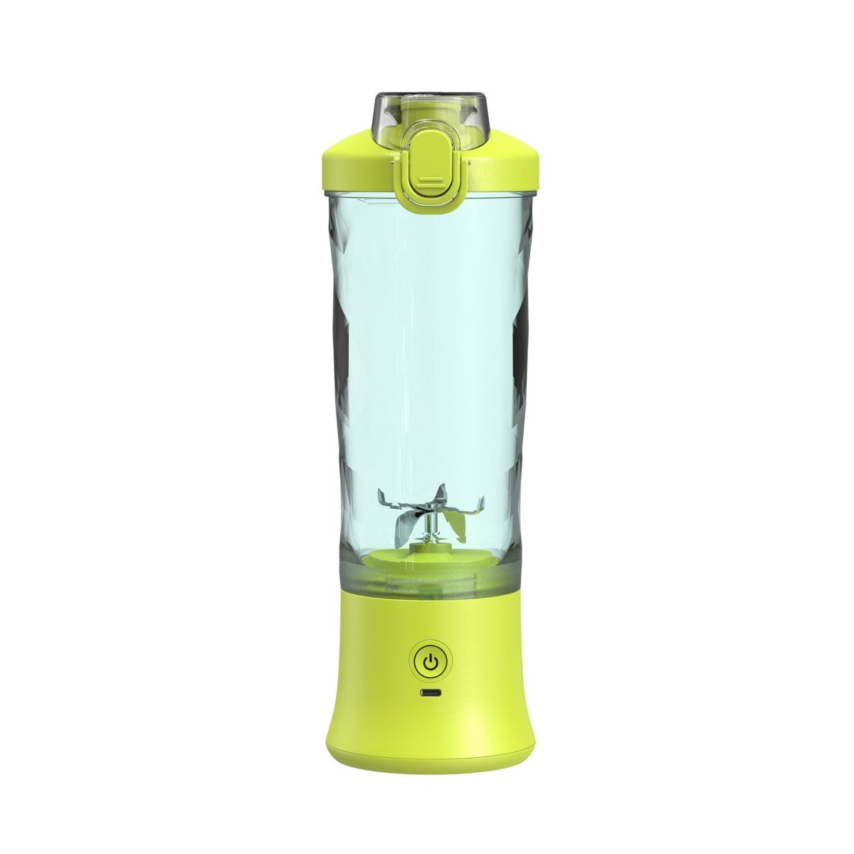 Yellow Portable Blender 600ml Personal Smoothie Maker USB Rechargeable Juicer Cup with 6 Stainless Steel Blades 4000mAh Battery for Gym Travel and Camping - Factory Direct Shop