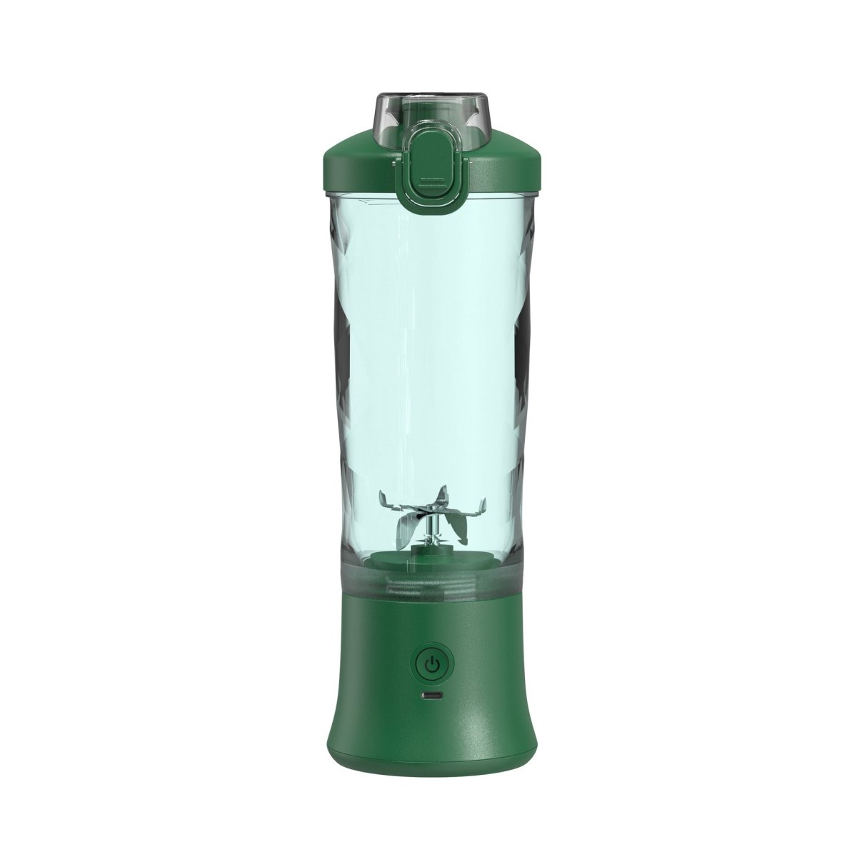 Green Portable Blender 600ml Personal Smoothie Maker USB Rechargeable Juicer Cup with 6 Stainless Steel Blades 4000mAh Battery for Gym Travel and Camping - Factory Direct Shop