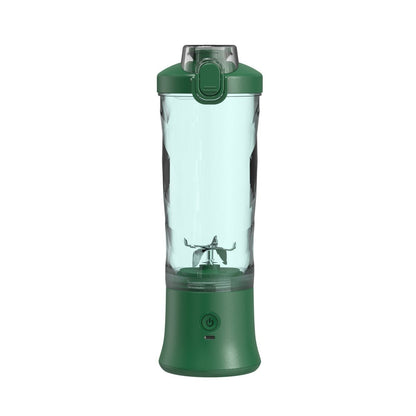 Green Portable Blender 600ml Personal Smoothie Maker USB Rechargeable Juicer Cup with 6 Stainless Steel Blades 4000mAh Battery for Gym Travel and Camping - Factory Direct Shop
