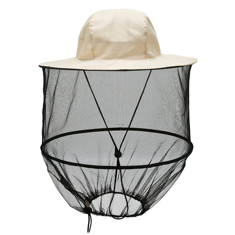 Beige Outdoor Fishing Hat with Mesh Head Net Sun Protection Bucket Cap Anti - Mosquito Fly Guard for Gardening Hiking & Beekeeping - Factory Direct Shop