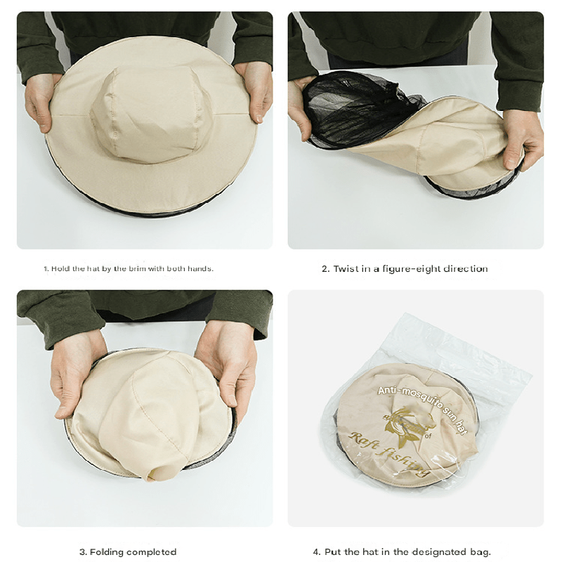 Grey camouflage Outdoor Fishing Hat with Mesh Head Net Sun Protection Bucket Cap Anti - Mosquito Fly Guard for Gardening Hiking & Beekeeping - Factory Direct Shop