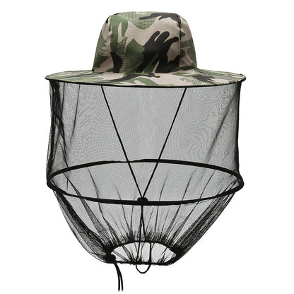 Phantom Camouflage Outdoor Fishing Hat with Mesh Head Net Sun Protection Bucket Cap Anti - Mosquito Fly Guard for Gardening Hiking & Beekeeping - Factory Direct Shop
