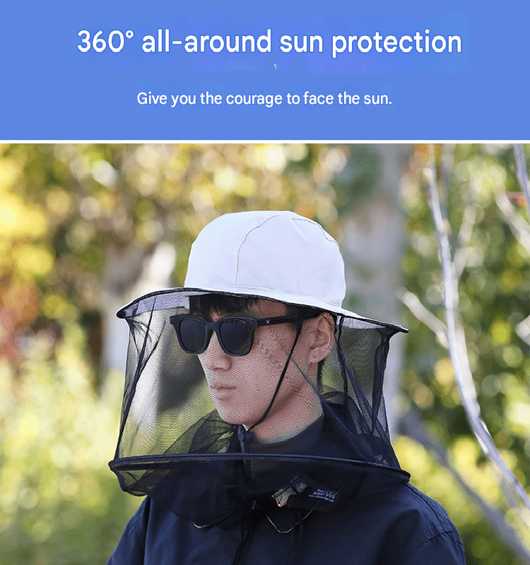 Phantom Camouflage Outdoor Fishing Hat with Mesh Head Net Sun Protection Bucket Cap Anti - Mosquito Fly Guard for Gardening Hiking & Beekeeping - Factory Direct Shop