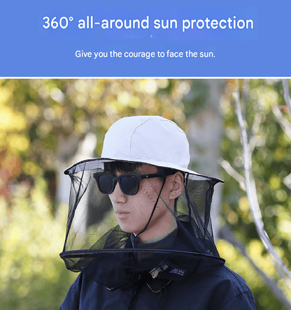 Phantom Camouflage Outdoor Fishing Hat with Mesh Head Net Sun Protection Bucket Cap Anti - Mosquito Fly Guard for Gardening Hiking & Beekeeping - Factory Direct Shop