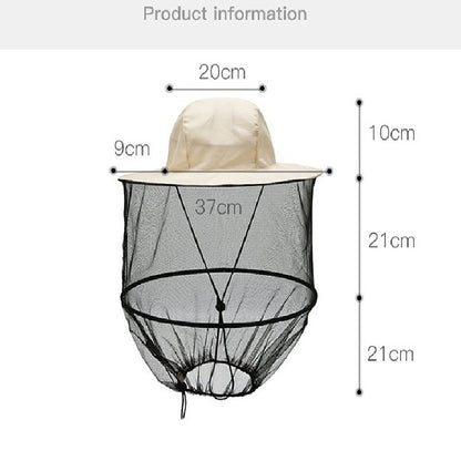 Letter gray Outdoor Fishing Hat with Mesh Head Net Sun Protection Bucket Cap Anti - Mosquito Fly Guard for Gardening Hiking & Beekeeping - Factory Direct Shop