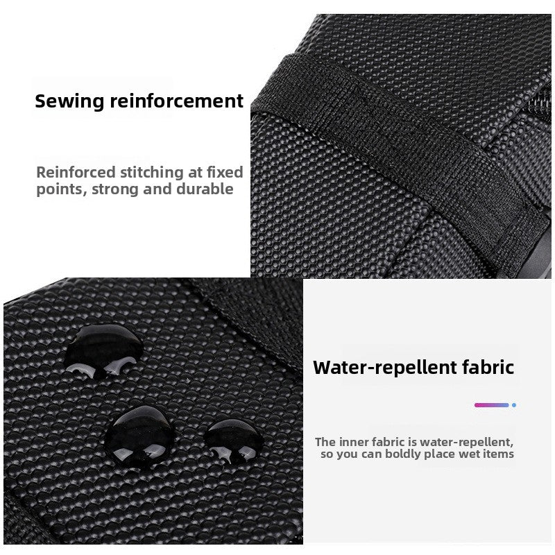 Black Water Resistant Bicycle Saddle Bag Under Seat Wedge Pack with Reflective Strip and Quick Release Strap for MTB Road Bikes