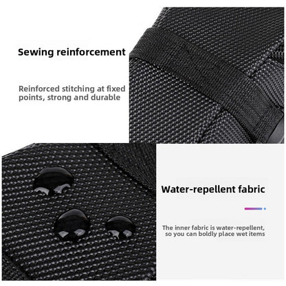 Red Water Resistant Bicycle Saddle Bag Under Seat Wedge Pack with Reflective Strip and Quick Release Strap for MTB Road Bikes
