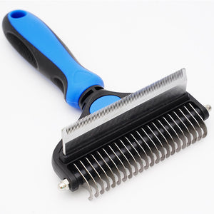 Blue Pet Grooming Comb – Fine Toothed Side for Hair Removal and Detangling, Ideal for Dogs with Long or Thick Coats in Australia - Factory Direct Shop