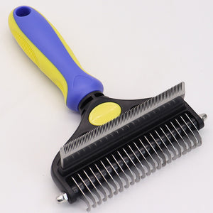 Sapphire blue Pet Grooming Comb – Fine Toothed Side for Hair Removal and Detangling, Ideal for Dogs with Long or Thick Coats in Australia - Factory Direct Shop