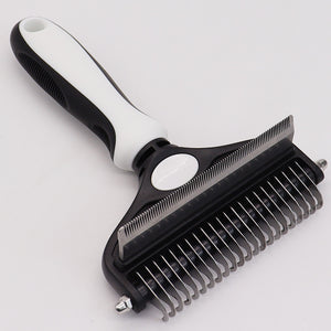 White Pet Grooming Comb – Fine Toothed Side for Hair Removal and Detangling, Ideal for Dogs with Long or Thick Coats in Australia - Factory Direct Shop