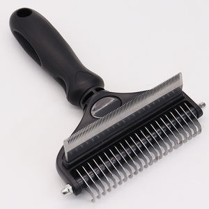 Black Pet Grooming Comb – Fine Toothed Side for Hair Removal and Detangling, Ideal for Dogs with Long or Thick Coats in Australia - Factory Direct Shop