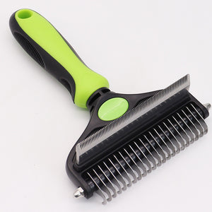 Green Pet Grooming Comb – Fine Toothed Side for Hair Removal and Detangling, Ideal for Dogs with Long or Thick Coats in Australia - Factory Direct Shop