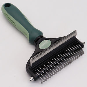 Peacock green Pet Grooming Comb – Fine Toothed Side for Hair Removal and Detangling, Ideal for Dogs with Long or Thick Coats in Australia - Factory Direct Shop
