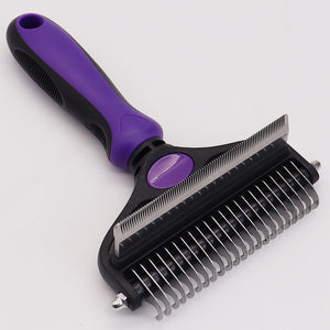 Purple Pet Grooming Comb – Fine Toothed Side for Hair Removal and Detangling, Ideal for Dogs with Long or Thick Coats in Australia - Factory Direct Shop