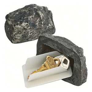 2 Pack Realistic Faux Rock Key Hider Outdoor Spare Key Safe Box Weatherproof Secret Compartment for Garden Yard and Front Door Security - Factory Direct Shop