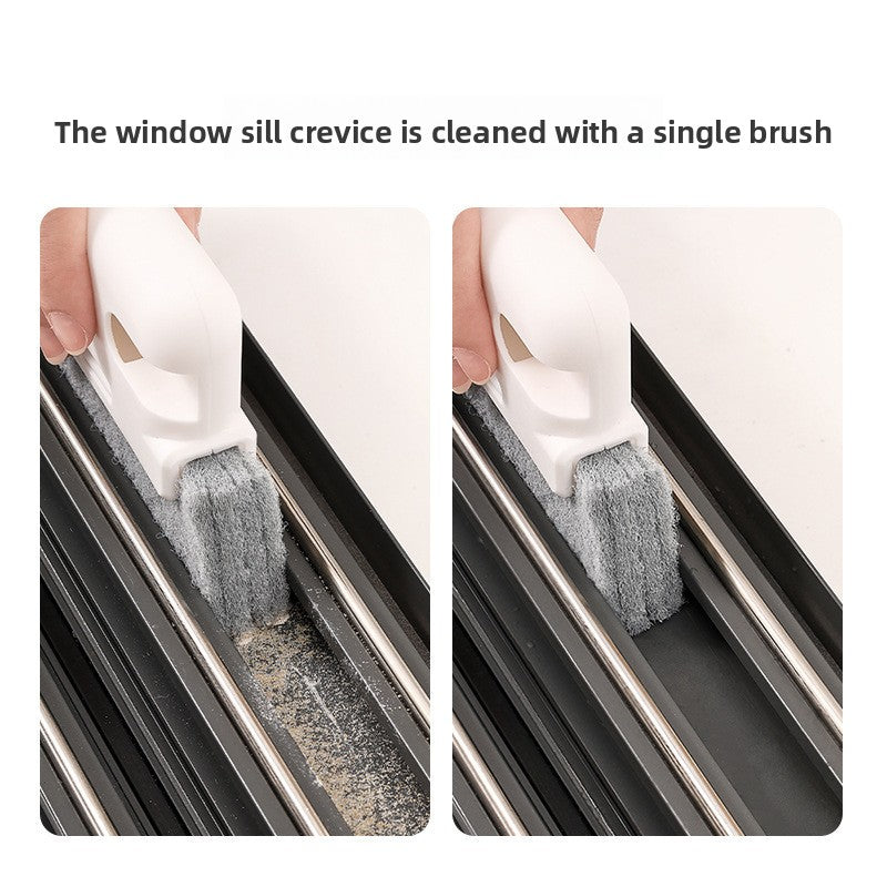 5 - PCS Grey Window Track Cleaning Brush Tool Handheld Groove Gap Cleaner with Scraper Small Scrubbing Brush for Sliding Door Rails and Sills - Factory Direct Shop