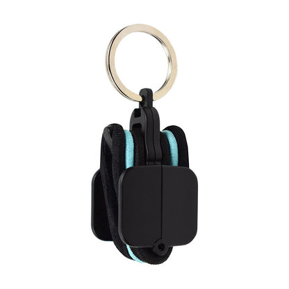3 - PCS Black Portable Hair Tie Organizer Keychain Compact Hair Accessories Holder with Clip for Travel School Bag and Purse - Factory Direct Shop